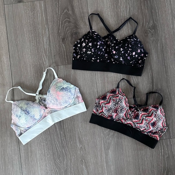 Bundle of PINK Victoria's Secret Lightly Lined Lace Bras